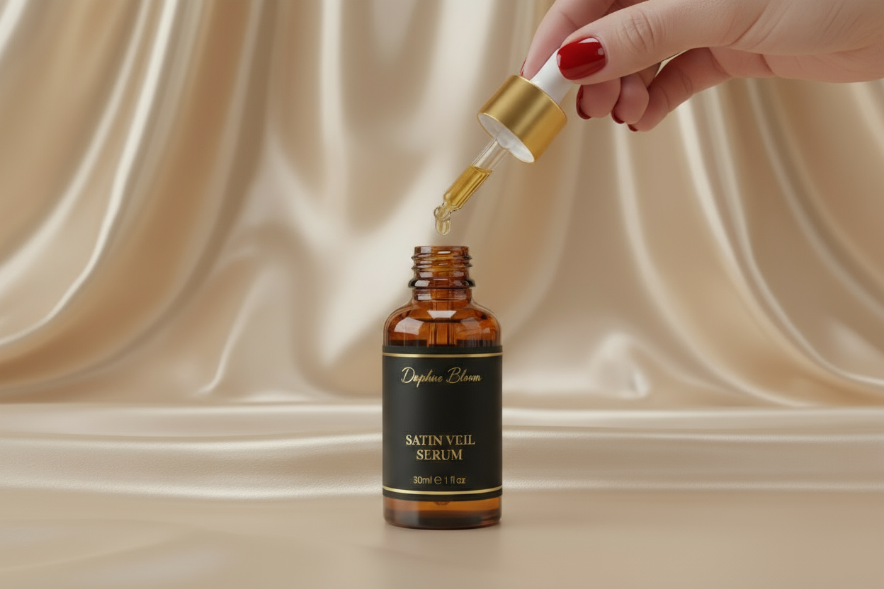 Daphne Bloom Satin Veil Serum - Woman with Red Nails